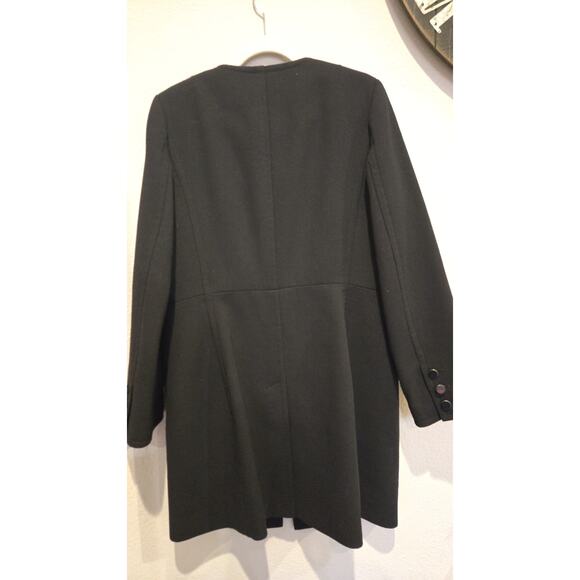 Talbots Women's Black Wool Blend Overcoat Size 16 Winter Formal - Picture 2 of 12